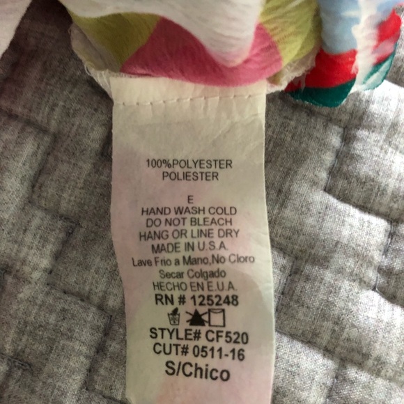 Crimson Ivy NWOT Oversized multicolor top with Beads and elastic bottom. - Picture 4 of 6